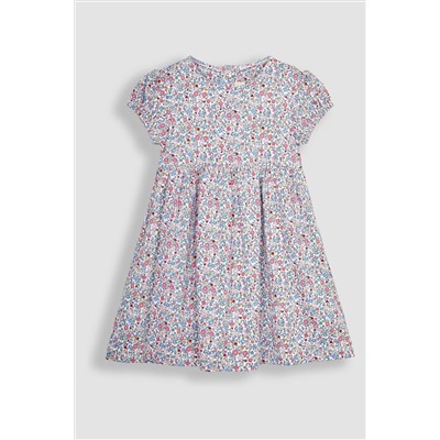 JoJo Maman Bébé Floral Puff Sleeve Jersey Dress