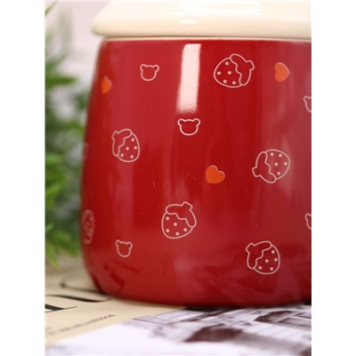 Кружка «Lucky bear», strawberry red (390 ml)