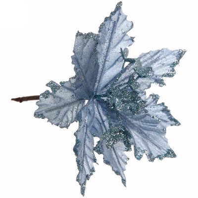 Украшение новогоднее "Пуансеттия-Чародейка" 15 см, Голубой