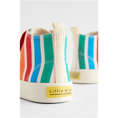 Little Bird by Jools Oliver Rainbow Stripe Canvas Trainers