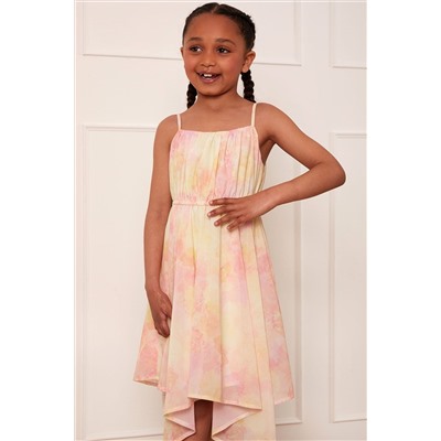 Chi Chi London Cami Floral Hanky Hem Girls Midi Dress