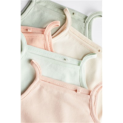 Baby Strappy Vest Bodysuits 5 Pack