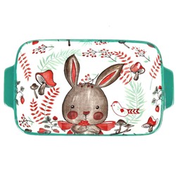 Блюдо для запекания "Kawaii Forest.Rabbit" 22*12,5*5см. v=600мл. (фарфор) (min9) (транспортная упаковка)