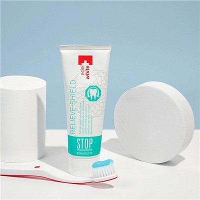 Зубная гель-паста Edel white STOP Sensitive Relieve+Shield, 75 мл