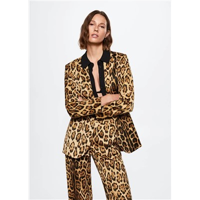 Americana traje animal print -  Mujer | MANGO OUTLET España