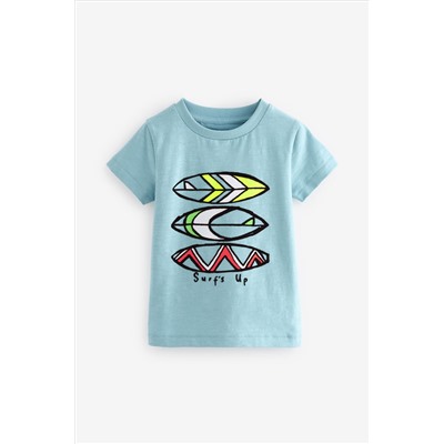 Mineral Blue Short Sleeve T-Shirt (3mths-7yrs)