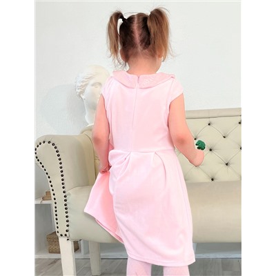 Розовое платье для девочки 82993-ДН18