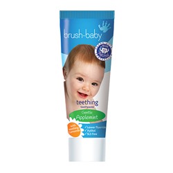 Зубная паста для прорезивающихся зубов Яблоко/Мята Brush Baby, 50 мл (0-2 года)