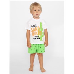 CSBB 90259-21-416 Комплект для мальчика (футболка, шорты),экрю