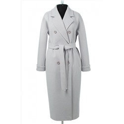 01-11024 Пальто женское демисезонное (пояс) Микроворса светло-серый
