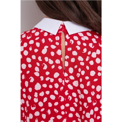 Блуза Modema 735-4 бело-красный