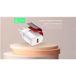 Сетевой адаптер питания DENMEN DC18 1USB (белый)