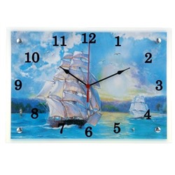 Часы настенные, серия: Море, "Корабли", 25х35 см, микс