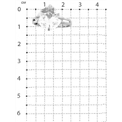 Кольцо из серебра с кристаллом Swarovski родированное 925 пробы кл-017-001