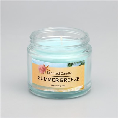 Свеча ароматическая "Scented Candle, Summer Breeze", Свежесть, 5*5см, 140 гр