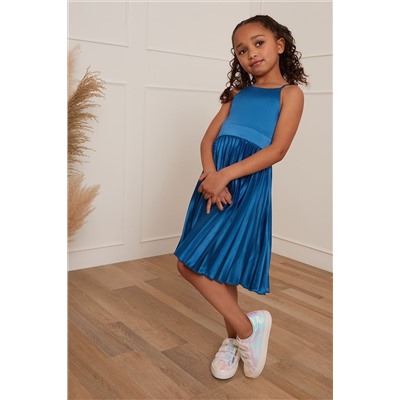 Chi Chi London Pleated Satin Flower Girl Dress