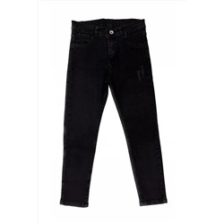 Черные джинсовые брюки для мальчика с регулируемой эластичной талией S1P4