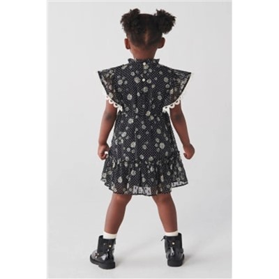 River Island Girls Floral Chiffon Dress