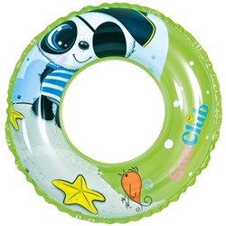 Надувной круг для плавания Jleisure "Весёлая панда" (50 см.,  салатовый)