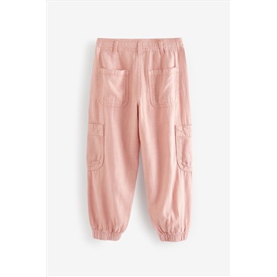 Pink Linen Cargo Trousers (3-16yrs)