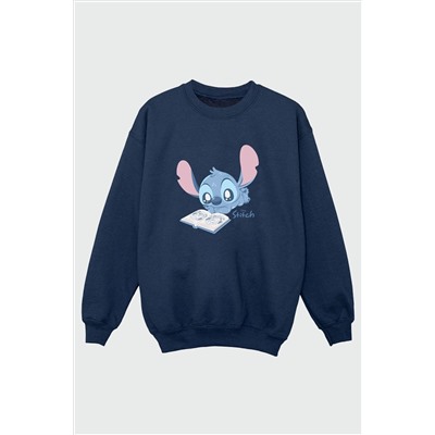 Brands In Lilo  Stitch Reading Girls Sweatshirt