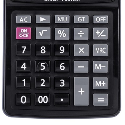 Калькулятор настольный КОМП. Deli EM04031,12-р,влагозащ,дв.пит150х128мм,чер