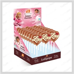 Леденец из молочного шоколада Belfine Love, 35 гр