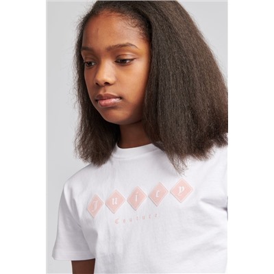 Juicy Couture Girls Tonal White T-Shirt