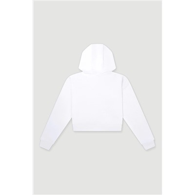 Ellesse Buccio Crop White Hoodie