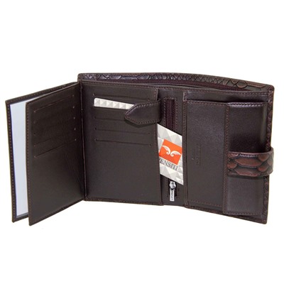 Кошелек кожаный мужской коричневый документы паспорт Prensiti K 98630