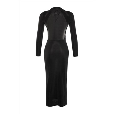 Черное элегантное вечернее платье TPRSS23AE00157 TPRAW23EL00380
