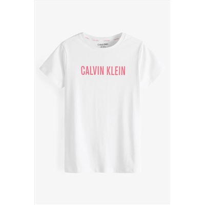 Calvin Klein Pink Slogan T-Shirts 2 Pack