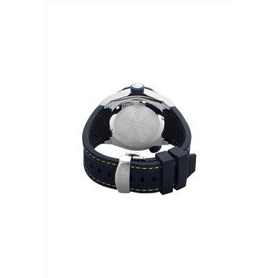 Reloj de cuarzo de silicona Ruscello - Azul marino y plateado