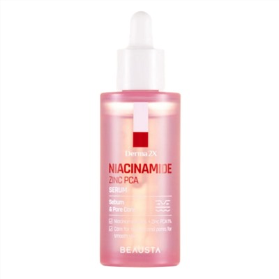 Beausta Сыворотка для лица с ниацинамидом и цинком / Derma2X Niacinamide Zinc PCA Serum, 40 мл