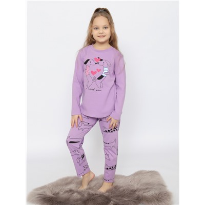 CSKG 50170-45 Пижама для девочки (джемпер, брюки),лаванда