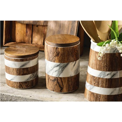 Банка для сыпучих продуктов Wood&Marble, 17х11,5 см, 1,1 л, 63064