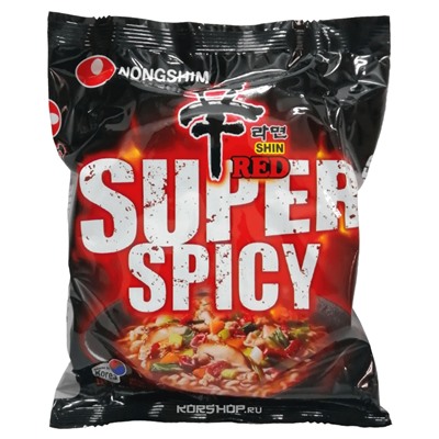 Лапша б/п Супер Спайси Shin Red Nongshim, Корея, 120 г Акция