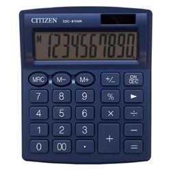 Калькулятор настольный Citizen SDC-810NR-NV 10р дв.пит КОМП-ЫЙ синий