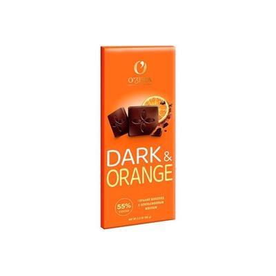 «O'Zera», шоколад горький с апельсиновым маслом Dark&Orange, 90 г