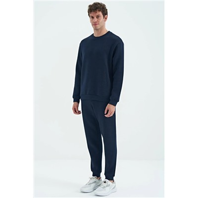 Мужской спортивный костюм AIR JONES Andy Indigo Comfortable Fit с приподнятыми джоггерами — 85190