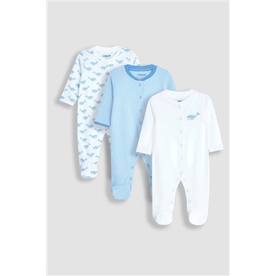 JoJo Maman Bébé 3-Pack Sleepsuits