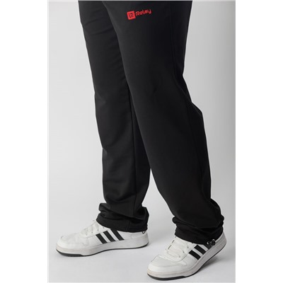 Спортивные брюки М-1237: Чёрный / Красный