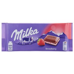 Молочный шоколад Milka Strawberry Yoghurt Chocolate, с клубничным йогуртом, 100 г