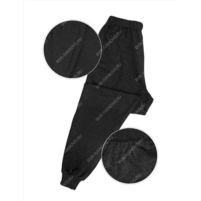 Трико спортивное ЭКО тк.Футер 2-х нитка с начёсом цв.Чёрный на манжете арт.012