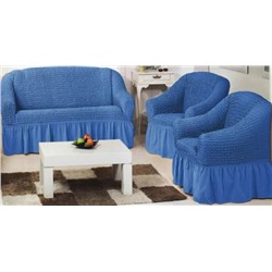 Чехлы на диван и два кресла Синий