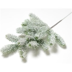 Искусственные цветы, Ветка елки со снегом зеленый