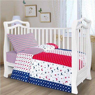 Комплект постельного белья АДЕЛЬ Kids Кассиопея 107х140, 107х140, 40х60см, поплин 110г/м, хл100%