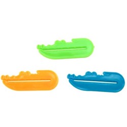 Выдавливатель для зубной пасты 3шт, пластик, 8, 5х3см, 3 цвета, "Крокодильчики"