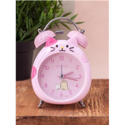 Часы-будильник "Cat", pink
