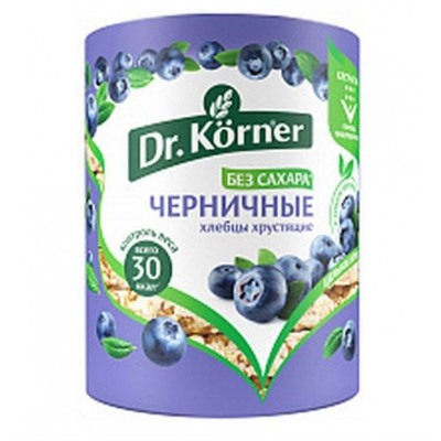 Dr. KornerХлебцы черничные 100 гр. цельнозерновые без сахара.